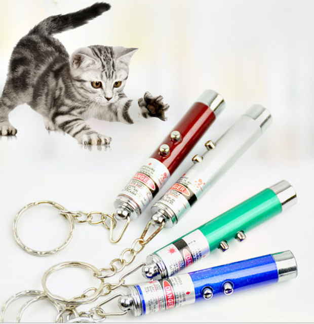 Pet Cat Laser Toys Pointer Light Interactive Stocked Cat Laser