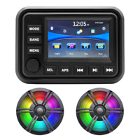 HASDA Nouveaux haut-parleurs marins étanches en plastique de 6,5 pouces H-058-25T/RGB+ Lecteur radio MP5 H-303A+Câble de données USB+Kit d'antenne