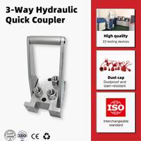 Accouplement à face plate de connecteur rapide multi hydraulique à levier à 3 voies sous pression résiduelle