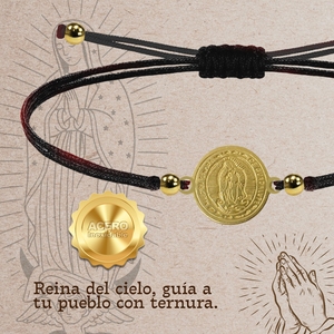 Oro pregiato vergine di Guadalupe con perline bracciale in acciaio inox Catholic Saint bracciale - Product Image 5