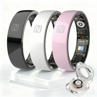 Bague intelligente NFC en céramique multifonction pour un lancement rapide des applications et le partage de données, bague de paiement à usage quotidien avec étui de charge