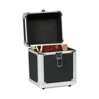 Étui de transport en aluminium de taille personnalisée 7 ''10'' 12 ''étui pour disques vinyles mallette de rangement pour CD LP