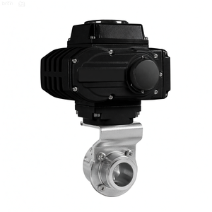 Vente de liquidation B2B COVNA, actionneur électrique en acier inoxydable avec raccord à bride DN15, vanne sanitaire, vanne papillon électrique - Product Image 1