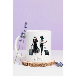 Juego de Tazas Personalizadas Serie 2-1 con Diseño de Amigos, con 10 Opciones de Color - Product Image 1