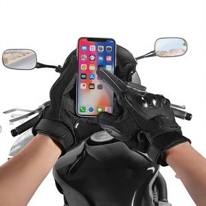 Gants de moto en cuir noir OEM unisexes, gants de conduite à doigts entiers avec sangle de poignet réglable pour la conduite en toutes saisons - Product Image 3