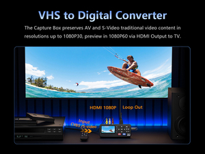 <span class=keywords><strong>Convertidor</strong></span> <span class=keywords><strong>de</strong></span> Video Analógico <span class=keywords><strong>a</strong></span> Digital CVBS S-Video 720P <span class=keywords><strong>a</strong></span> <span class=keywords><strong>MP4</strong></span> 1080P, Grabadora <span class=keywords><strong>de</strong></span> Video AV, Tarjeta <span class=keywords><strong>de</strong></span> Captura para Cintas Hi8, VHS, <span class=keywords><strong>DVD</strong></span> y Casete - Product Image 2