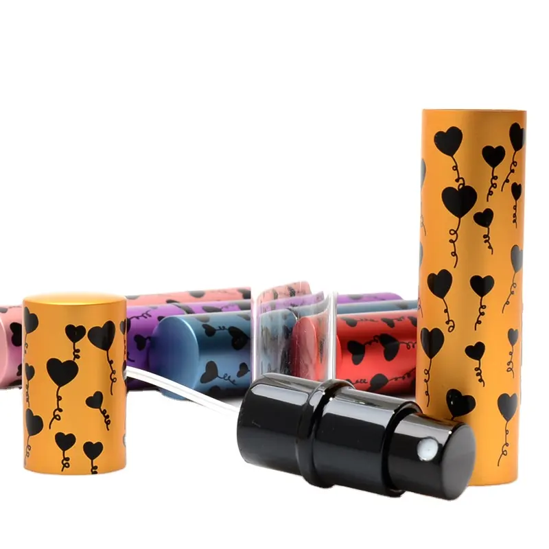 Pompa spruzzatore di vetro riciclabile flacone Spray per profumo 8ml Logo personalizzato fornito all'ingrosso bottiglia di profumo vuota per le donne profumo
