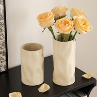 Vase de table en céramique Art Déco fait à la main, décoration de salon, arrangement floral, fleurs fraîches hydroponiques, tulipes, maison haut de gamme