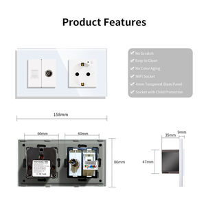 Bingoelec Nieuwkomers Wifi Duitsland Socket + Internet + 2/1 Satelliet Muur Smart Socket - Product Image 3