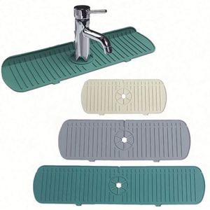 Tapis anti-éclaboussures pour robinet de cuisine en acier inoxydable et cuivre, support de drainage pour éponge, protection de comptoir, écologique - Product Image 1