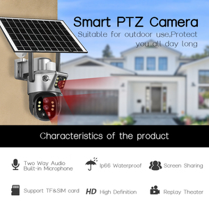 Jortan V380 10x Zoom quang ba ống kính màn hình kép 12MP Pin hoạt động năng lượng mặt trời Powered CCTV hệ thống IP 4G <span class=keywords><strong>camera</strong></span> an ninh CMOS - Product Image 6