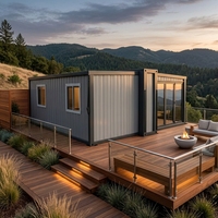 Maison préfabriquée modulaire en acier de 20 pieds, pliable, luxueuse, petite maison préfabriquée, habitation résidentielle extensible, maison conteneur