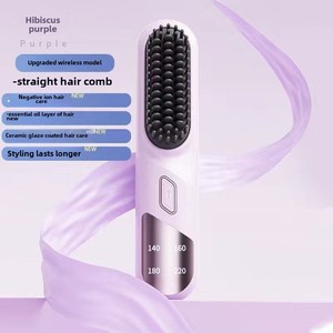 Bàn chải duỗi Râu không dây cầm tay chạy bằng USB bàn chải duỗi tóc hai mục đích không dây <span class=keywords><strong>mini</strong></span> cho nam Lược nhựa gia dụng - Product Image 1