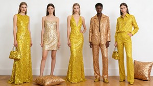 Luxury <strong>Shiny</strong> Gold Sequin Mesh Fabric 3mm Dense Sequins Sparkly Embellished Tulle for Evening Dresses Party Wear Bags Wholesale - Product Image 4