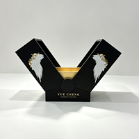 Boîte cadeau de luxe rigide à double porte pour parfum avec insert en éponge, emballage haut de gamme pour parfum