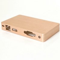 Boîtier électronique en aluminium anodisé or rose usiné sur commande CNC, fabrication OEM
