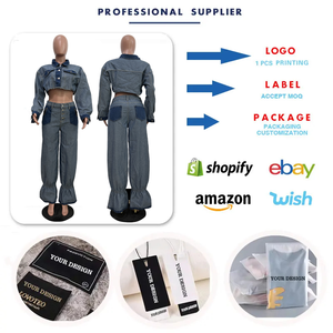Conjuntos de Mezclilla de Alta Calidad TS1319 para Mujer, Conjunto de Dos Piezas de Manga Larga y Jeans, Conjuntos Casuales de Ropa Urbana para Chicas - Product Image 3