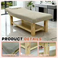 Table de beauté moderne XFMC Factory, mobilier de salon de luxe, lit de massage thaïlandais en bois pour soins du corps, du visage et des cils, idéal pour les spas et instituts de beauté.