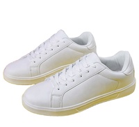 Baskets blanches grande taille pour hommes et femmes - Chaussures décontractées en cuir PU imperméable et durable, style athlétique tendance, articles promotionnels