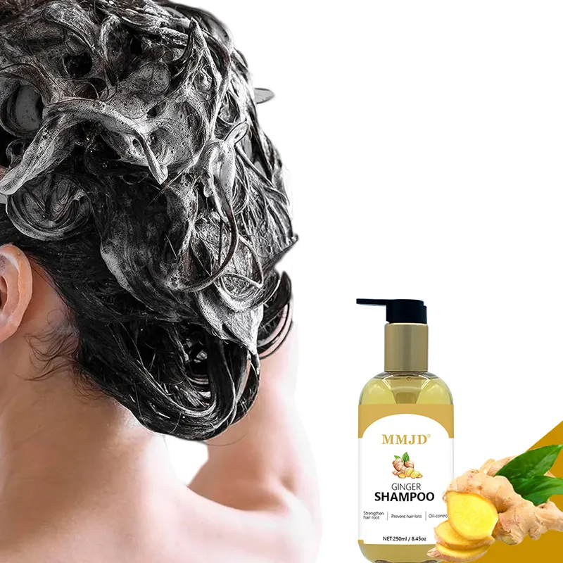 Shampoo antiforfora di marca di proprietà naturale a base di erbe nutriente anti perdita di capelli balsamo per shampoo allo zenzero