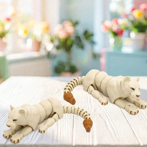 Vashine Set di Leone e Leonessa Stampati in 3D, Figura Articolata di Animale, Ornamento da Scrivania Il Re Leone, Regalo Creativo Antistress per Appassionati della Fauna Selvatica - Product Image 5