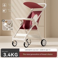 Poussette bébé en acier Zhongtai BS-111, légère, pliable, chariot de voyage pour 0-24 mois, chariot de marche portable pour enfants