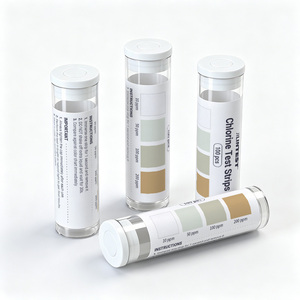 Bandelettes de test de chlore 10-200ppm, 100 pièces, lecture rapide, papier de test de chlore libre pour <span class=keywords><strong>piscine</strong></span>, désinfection industrielle, analyse de l'eau - Product Image 1
