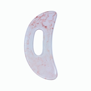 Aura Resin Gua Sha Plate - Large Geode-Inspired Scraping <b>Tool</b> for Full Body <b>Massage</b>, Earthy Tone Wholesale OEM - Product Image 1
