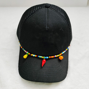 Fabricante Mesh Truck Driver 5 Panel Accesorios de joyería Cadena de cuentas coloridas Snapshot Gorra de béisbol - Product Image 5