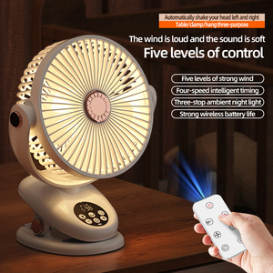 Mini ventilador portátil tipo C recargable 4000mAh soporte de viaje de escritorio ventilador montado en la pared ventilador de refrigeración Clip de escritorio portátil - Product Image 2