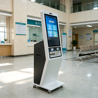 Terminal de Pantalla Táctil FHD de 32 Pulgadas con Lector RFID Integrado e Impresora Térmica, Apto para Terminales de Hospital