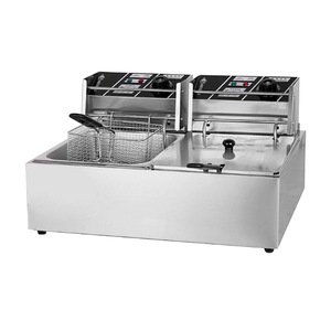 Commercial Electric Deep Fryer Stainless Steel Dual Basket 10L For Chicken Wings French Fries Home And Commercial Use - Product Image 1