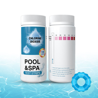 Tiras Reactivas de Dióxido de Cloro ClO2 0-10ppm 0-500ppm, Papel de Prueba Portátil de Lectura Rápida para Piscinas, Spas y Jacuzzis, OEM
