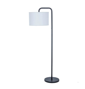 Lámpara de Pie con Tubo de Hierro y Pantalla de Lino para Oficina, Habitación de Hotel, Lámpara de Lectura - Product Image 4