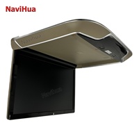 NaviHua Reproductor Multimedia Android de 21.5 Pulgadas para Techo de Automóvil, Pantalla Inteligente Plegable para Techo de Coche, Monitor de Techo para Automóviles, Video de 1920*1080P