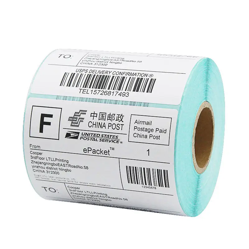 Blank Self Adhesive Shipping Label Sticker Direct Thermal Paper A4 Size Compatible 4" x 6"