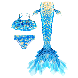 Costume da Bagno Elastico <span class=keywords><strong>per</strong></span> Bambine, Coda di Sirena ad Asciugatura Rapida, Tankini Ispirato a <span class=keywords><strong>Film</strong></span> e Serie TV - Product Image 3