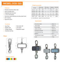 Báscula Grúa Colgante Portátil Modelo OCS-S2 100kg Máx. Pantalla LCD de 41mm Control Remoto OEM Personalizable Marca Junebreath para Pesaje