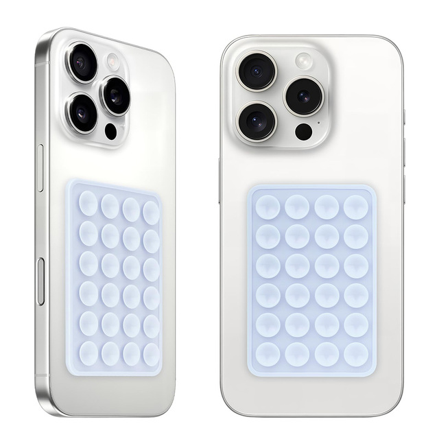 Silicone Suction Mount Pad 24-Grid Strong Adhesive Suction Cup Holder Non-Slip Sticky Grip Pad for Selfies Videos