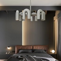 JYLIGHTING Grand lustre en forme de U pour tuyau d'eau Nordic Modern Minimalist Living Room Bedroom Restaurant Indoor LED pendant light