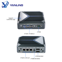 Mini PC sin ventilador Tel J6412 Quad Core Triple 2,5G LAN DDR4 RAM Triple pantalla 4K USB 3,0 M.2 ranuras computadora integrada