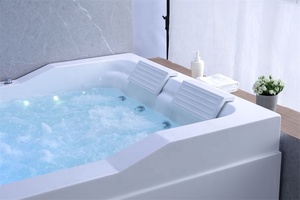Jardín europeo al aire libre Smart Spa con chorros coloridos bañera de hidromasaje de madera para 2 3 personas Jacozzi Hottub funcional - Product Image 5