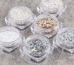 Kits de paillettes pour nail art, 12 boîtes, paillettes 3D pour ongles, paillettes métalliques brillantes, poudre acrylique, paillettes en poudre pour nail art - Product Image 1