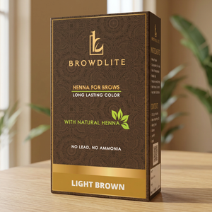 Henné Browdlite pour sourcils, poudre brun clair, couleur longue durée avec henné naturel, sans plomb, sans ammoniaque - Product Image 1
