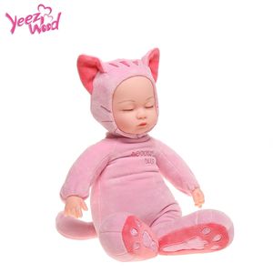 Ours chantant des berceuses 14 pouces 3 musiques Réaliste Apaiser les nourrissons Silicone Apaiser les bébés Poupée bébé <span class=keywords><strong>Reborn</strong></span> Poupées pour enfants Jouets pour filles - Product Image 5