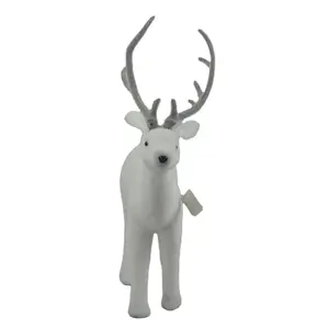 白い発泡スチロール鹿卸売クリスマスデコレーションプラスチック白い泡鹿