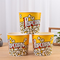 Seau en papier blanc en carton personnalisé pour poulet frit, popcorn, emballage alimentaire