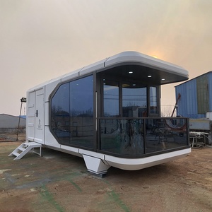 2 Chambres à coucher 20 pieds 40 pieds Smart Apple Cabin Maisons modulaires préfabriquées Space Capsule Maison préfabriquée pour hôtel de <span class=keywords><strong>plage</strong></span> - Product Image 6
