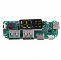 Module de charge numérique pour batterie au lithium 18650 avec écran LCD, double sortie USB 5V (2,4A+2A) pour banque d'alimentation DIY
