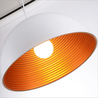 Grand abat-jour industriel à Double couche en demi-cercle, lustre d'éclairage de dôme, luminaires suspendus modernes de salle à manger